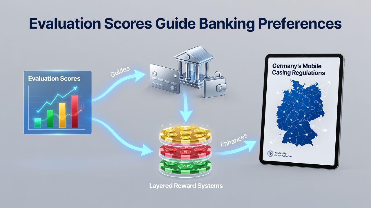 Darstellung von Bewertungsscores und Bankoptionen in mobilen Casinos