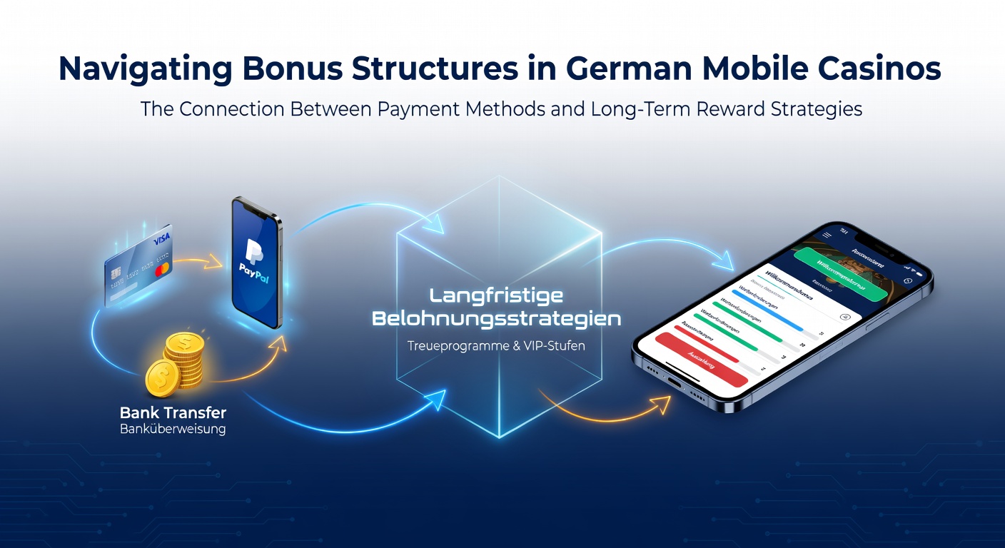 Darstellung von Zahlungsmethoden und Bonusstrukturen in mobilen Casinos mit Fokus auf deutsche Regulierungen